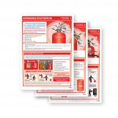 Комплект плакатов "Первичные средства пожаротушения" (3 листа А2) 