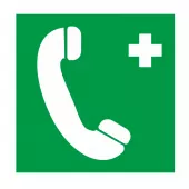 Знак ЕС-06 (Телефон связи с медицинским пунктом)