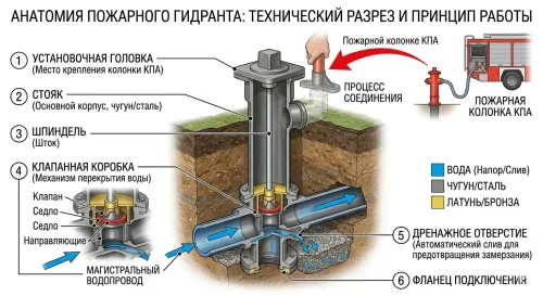 Гидранты пожарные устройство