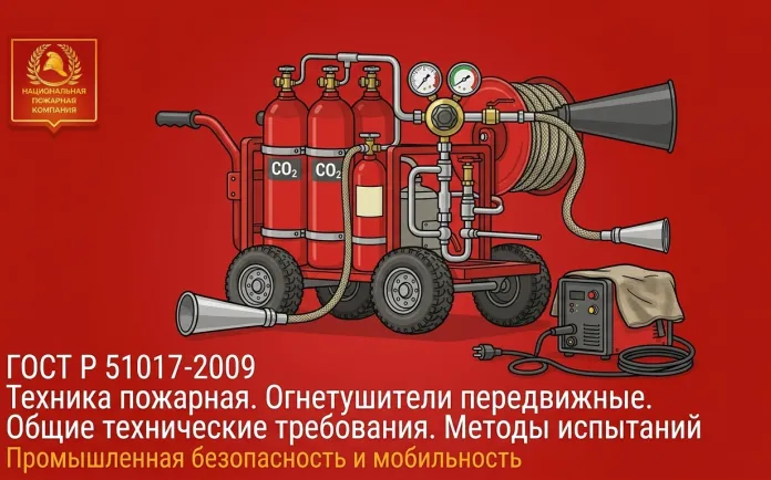 ГОСТ Р 51017-2009 Техника пожарная. Огнетушители передвижные. Общие технические требования. Методы испытаний