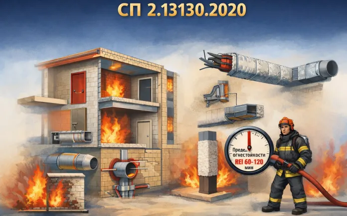 СП 2.13130.2020 СИСТЕМЫ ПРОТИВОПОЖАРНОЙ ЗАЩИТЫ Обеспечение огнестойкости объектов защиты