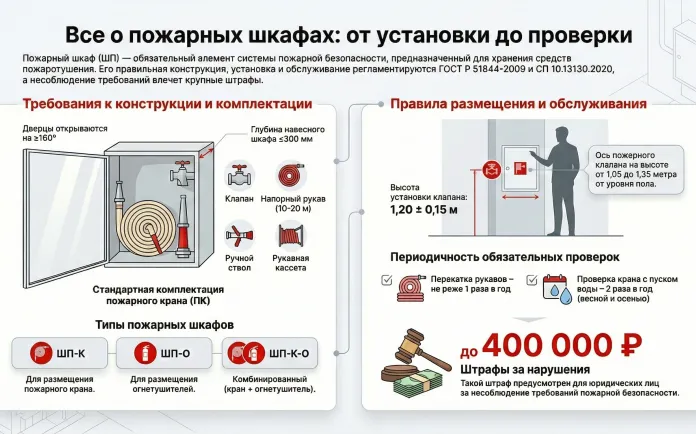 Технические требования к пожарным шкафам и правила установки