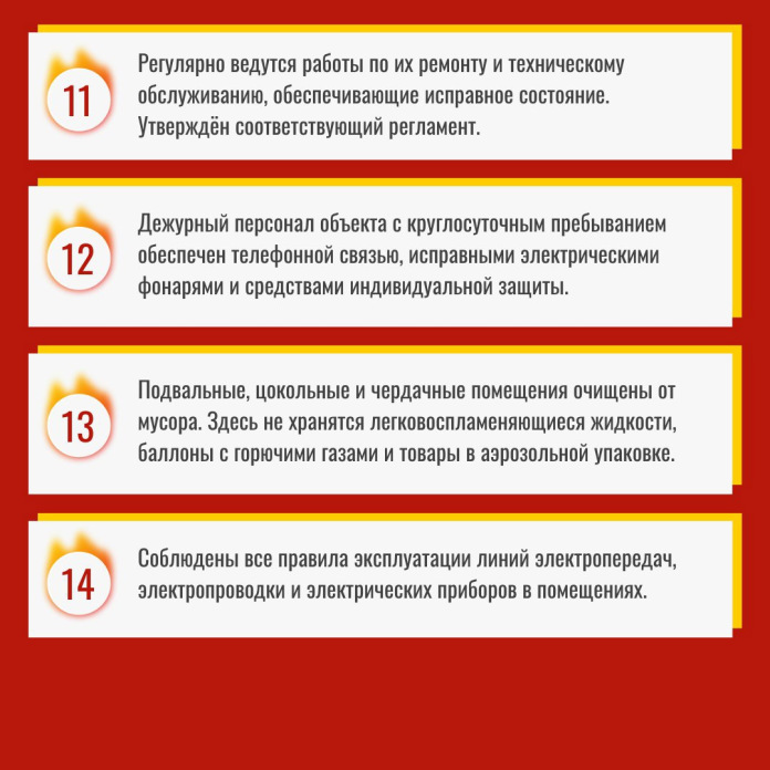 Чек лист на соответствие здания требованиям пожарной безопасности