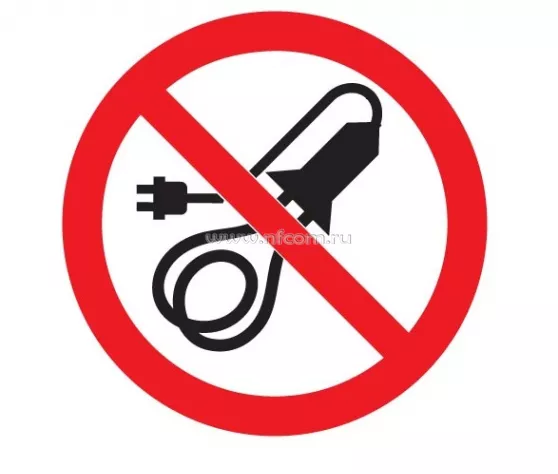 Знак Р-36 (Запрещено применять электронагревательные приборы)